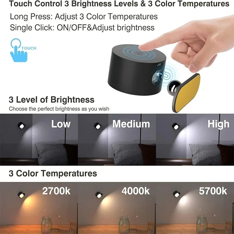 Lámpara LED Magnética con Control Remoto